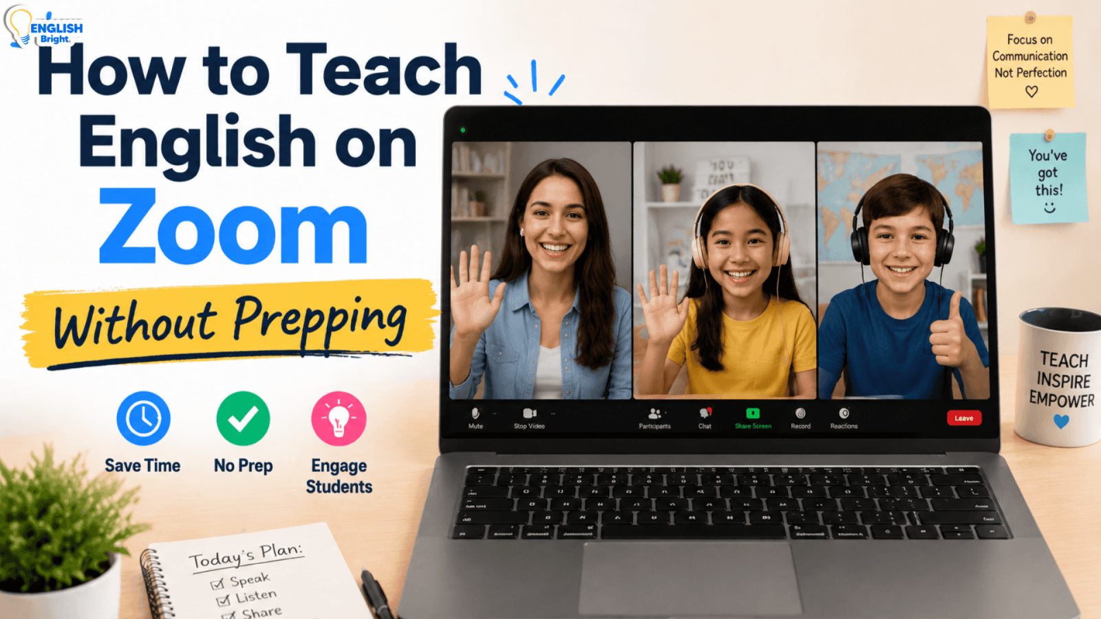 How to Teach English on Zoom Without Prepping - English Bright ESL